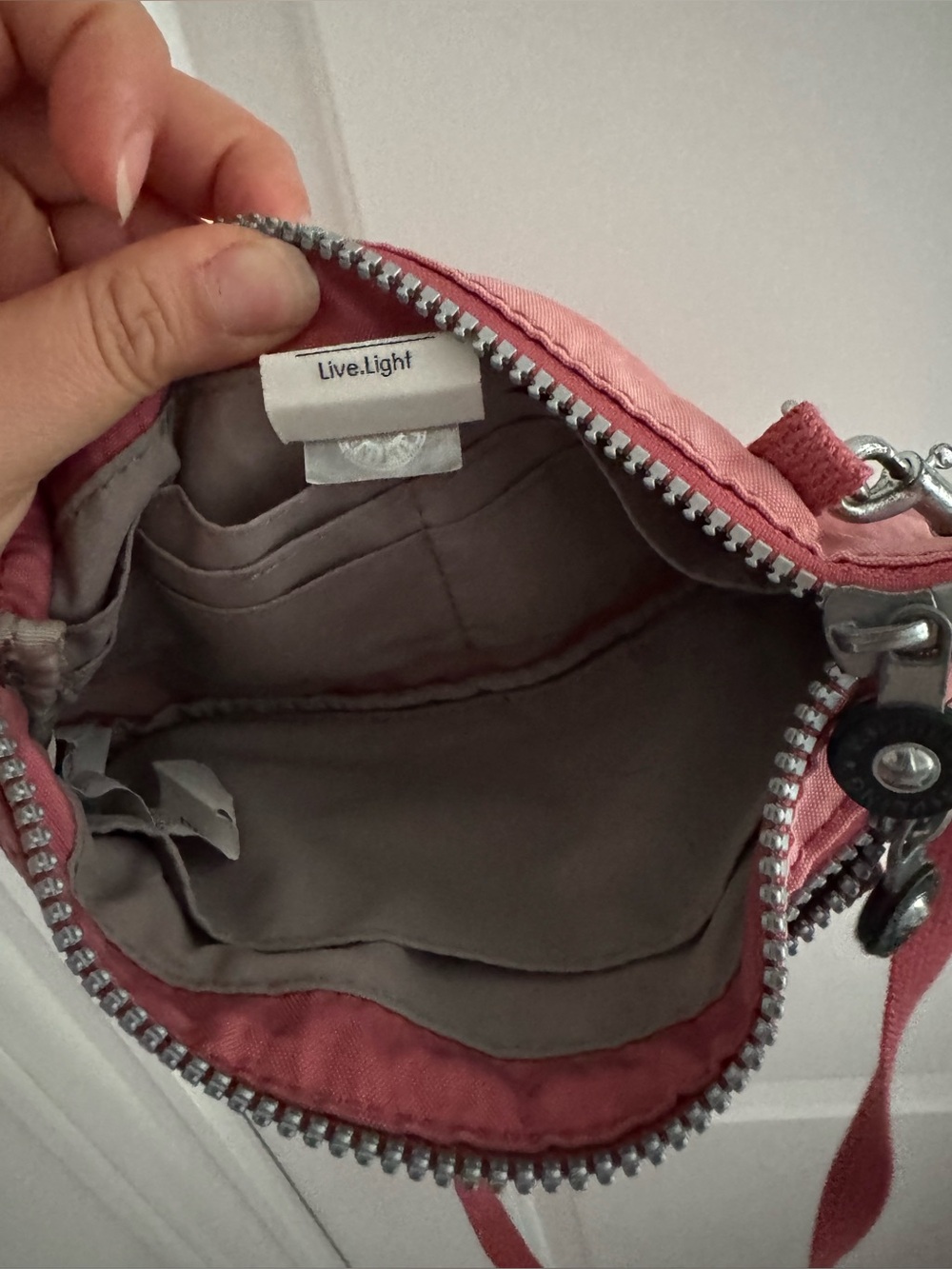 Kipling Rose Pink Nylon Crossbody Pouch - Picture 3 of 4